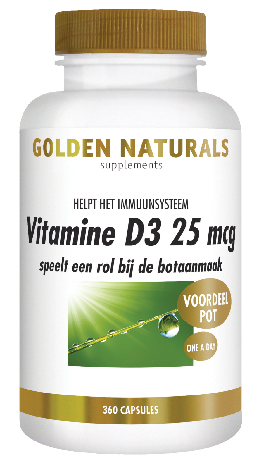 Golden Naturals Vitamine D3 25mcg Capsules