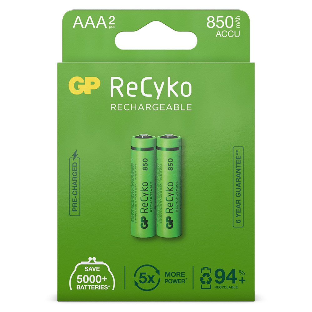 GP Recyko Aaa 850mah 2 Stuks Oplaadbare Nimh Batterij online kopen