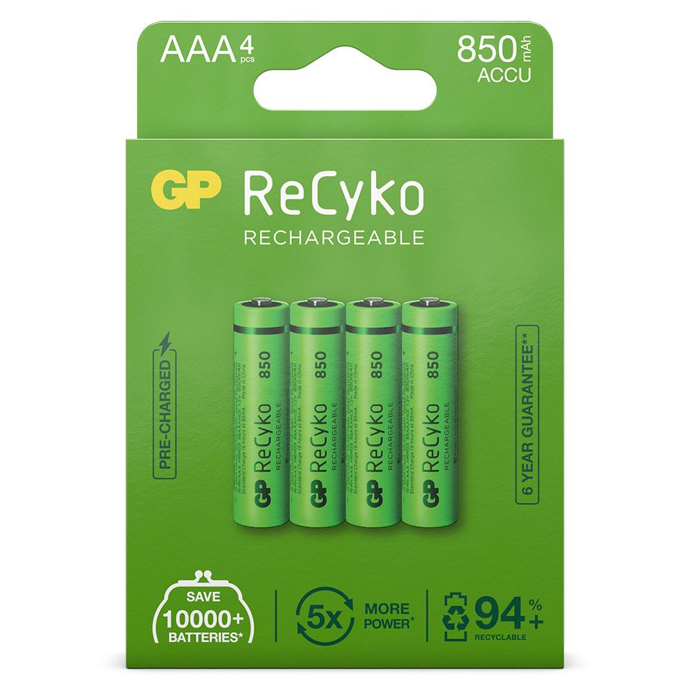 GP Recyko Aaa 850mah 4 Stuks Oplaadbare Nimh Batterij online kopen