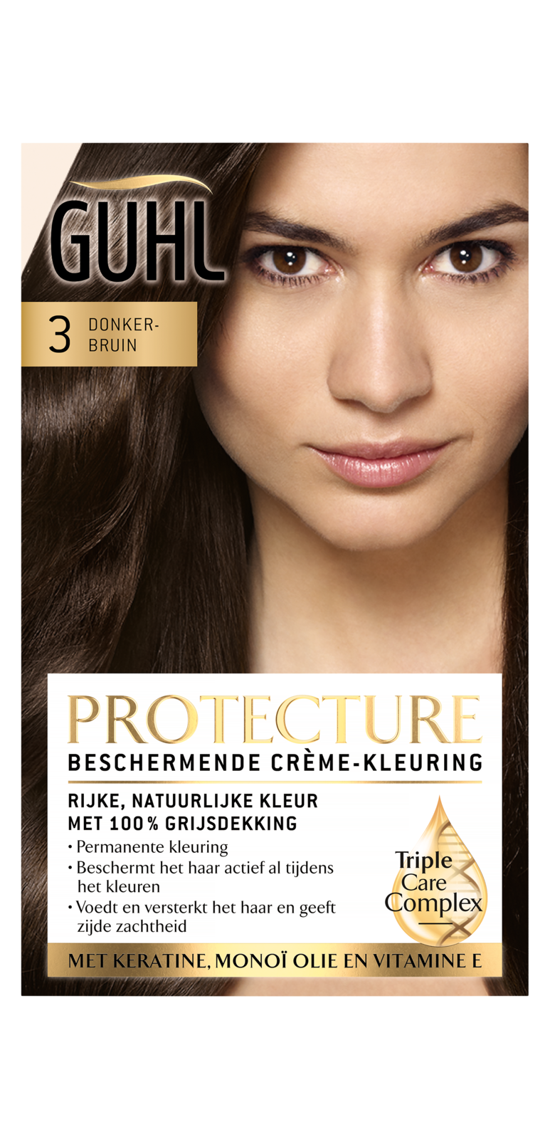 Guhl Protecture Crème-Kleuring 3 Donkerbruin