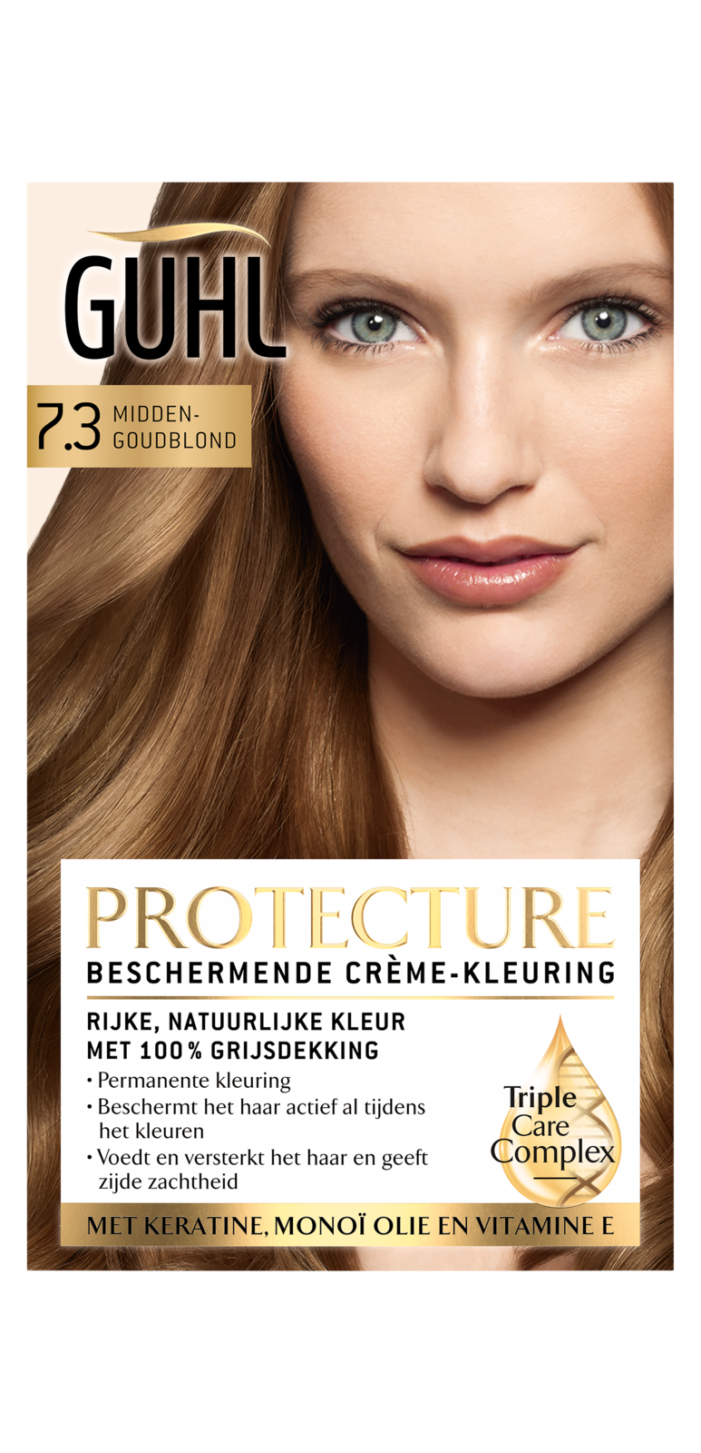 Guhl Protecture Crème-Kleuring 7.3 Middengoudblond