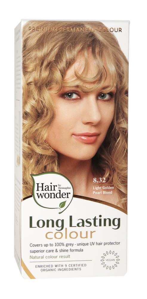 Hairwonder Long Lasting Colour 8.32 Light Golden Pearl Blond afbeelding