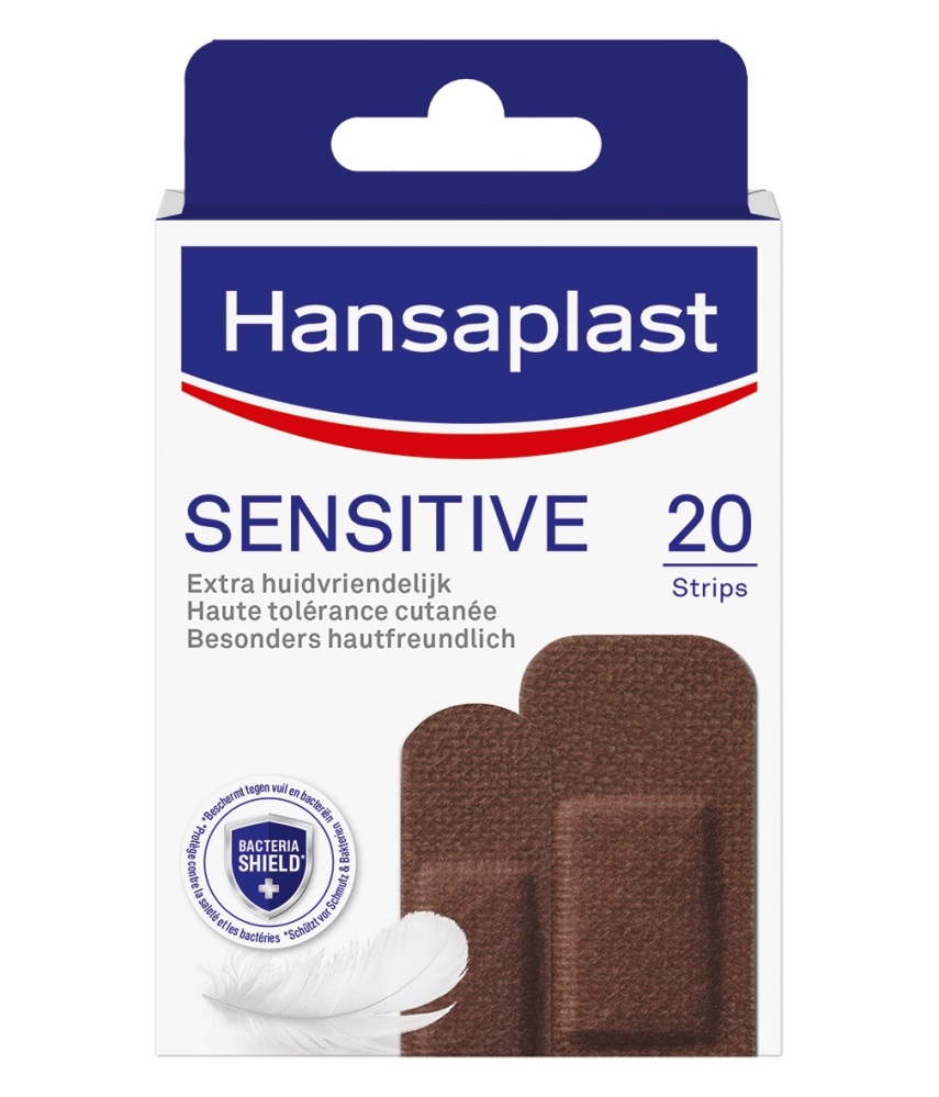 Image of Hansaplast Pleisters Sensitive Strips - Donker 