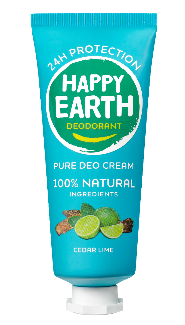 Happy Earth 100% Natural Deo Cream Cedar Lime