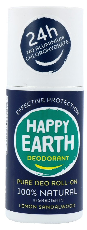 Happy Earth 100% Natural Deo Roll-On Lemon Sandalwood afbeelding