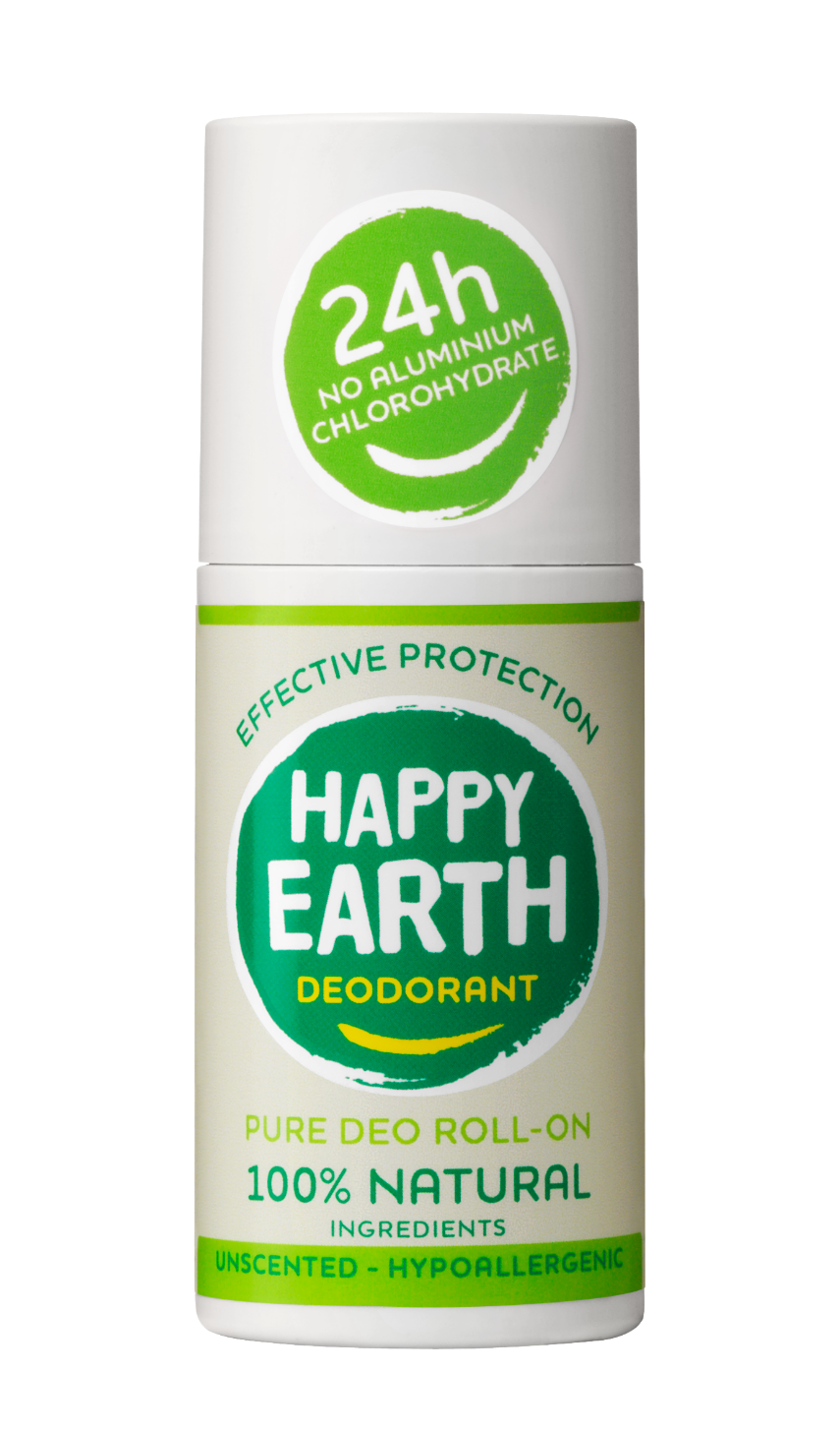 Happy Earth 100% Natural Deo Roll-On Unscented