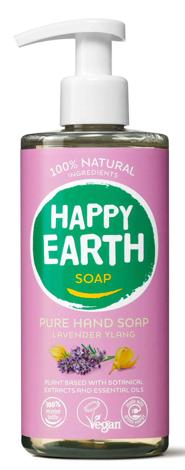 Happy Earth 100% Natural Hand Soap Lavender Ylang afbeelding