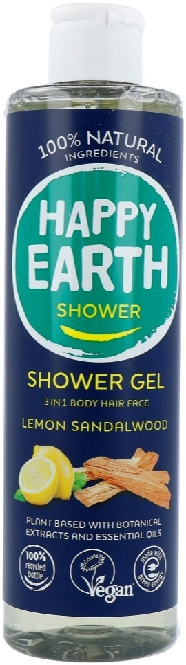 Happy Earth 100% Natural Shower Gel 3in1 Lemon Sandalwood afbeelding