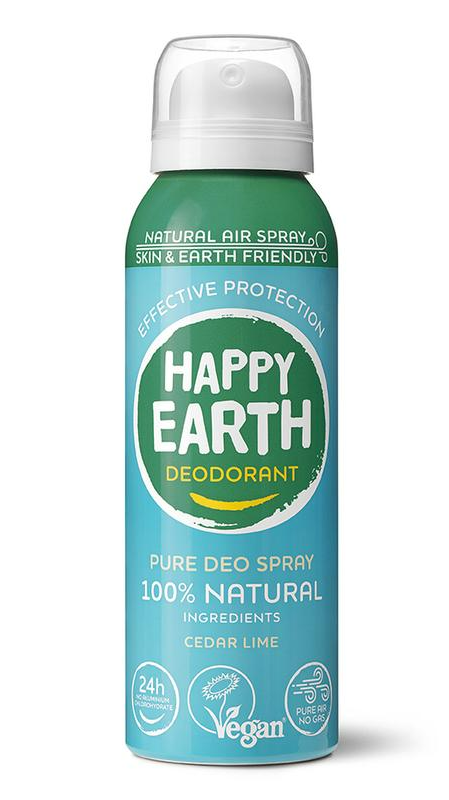 Happy Earth 100% Natuurlijke Air Spray Cedar Lime