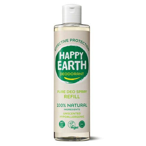 Happy Earth 100% Natuurlijke Deo Spray Unscented Navulling