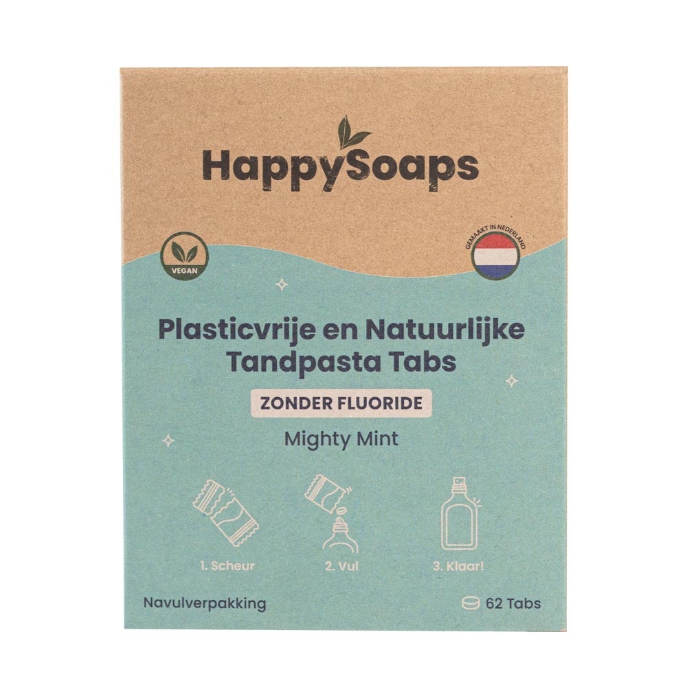 Happysoaps Zonder Fluoride Tandpasta Navulling Tabs afbeelding