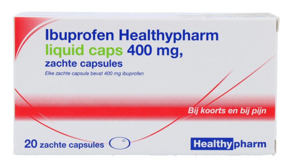Healthypharm Ibuprofen 400mg Liquid Caps afbeelding