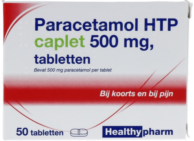 Healthypharm Paracetamol 500mg Caplet 50st afbeelding