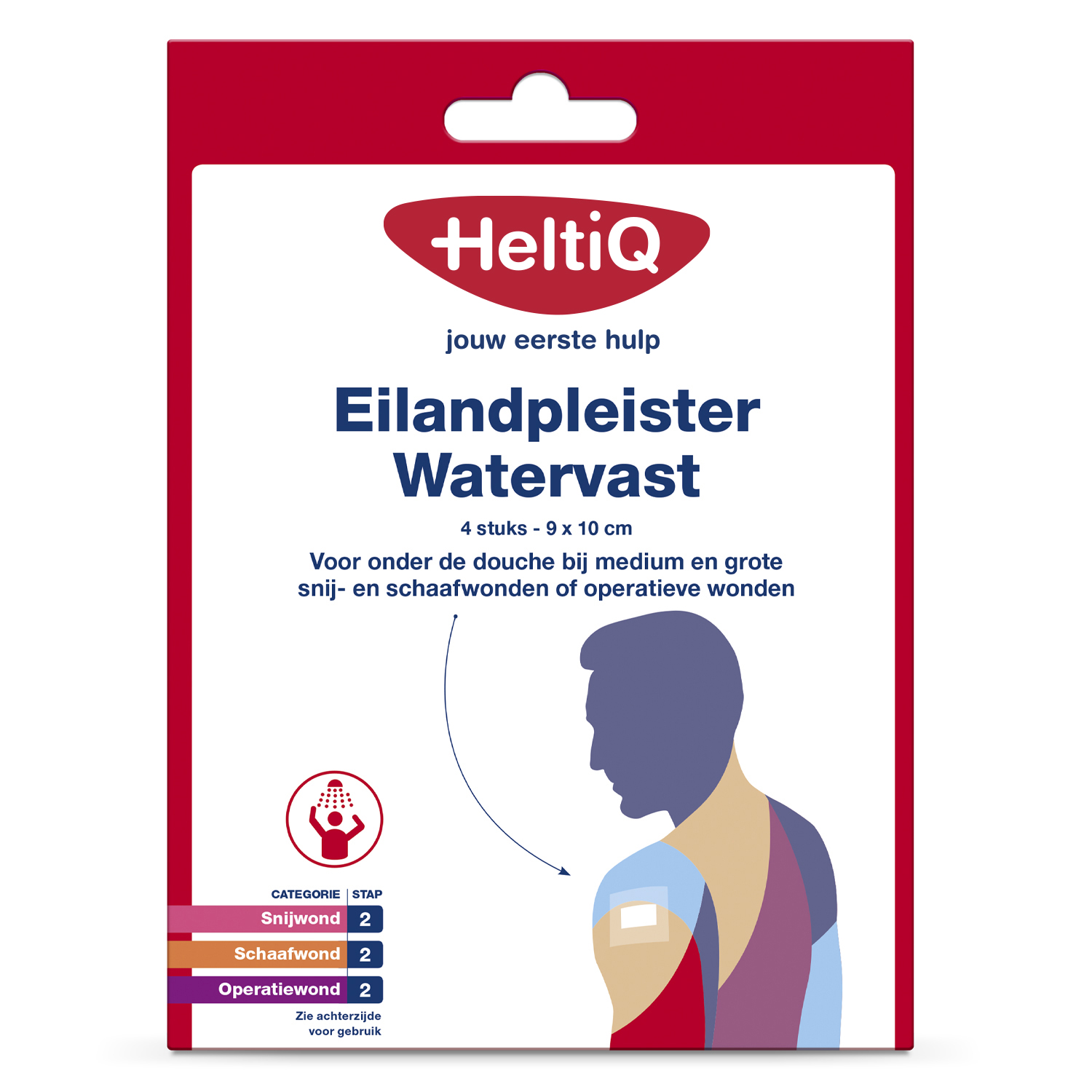 Image of HeltiQ Eilandpleisters Watervast 9x10cm 