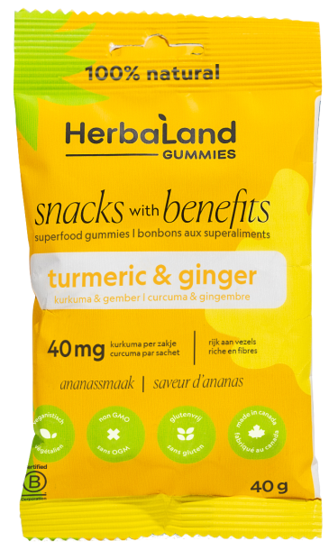 Herbaland Gummies Tumeric & Ginger afbeelding