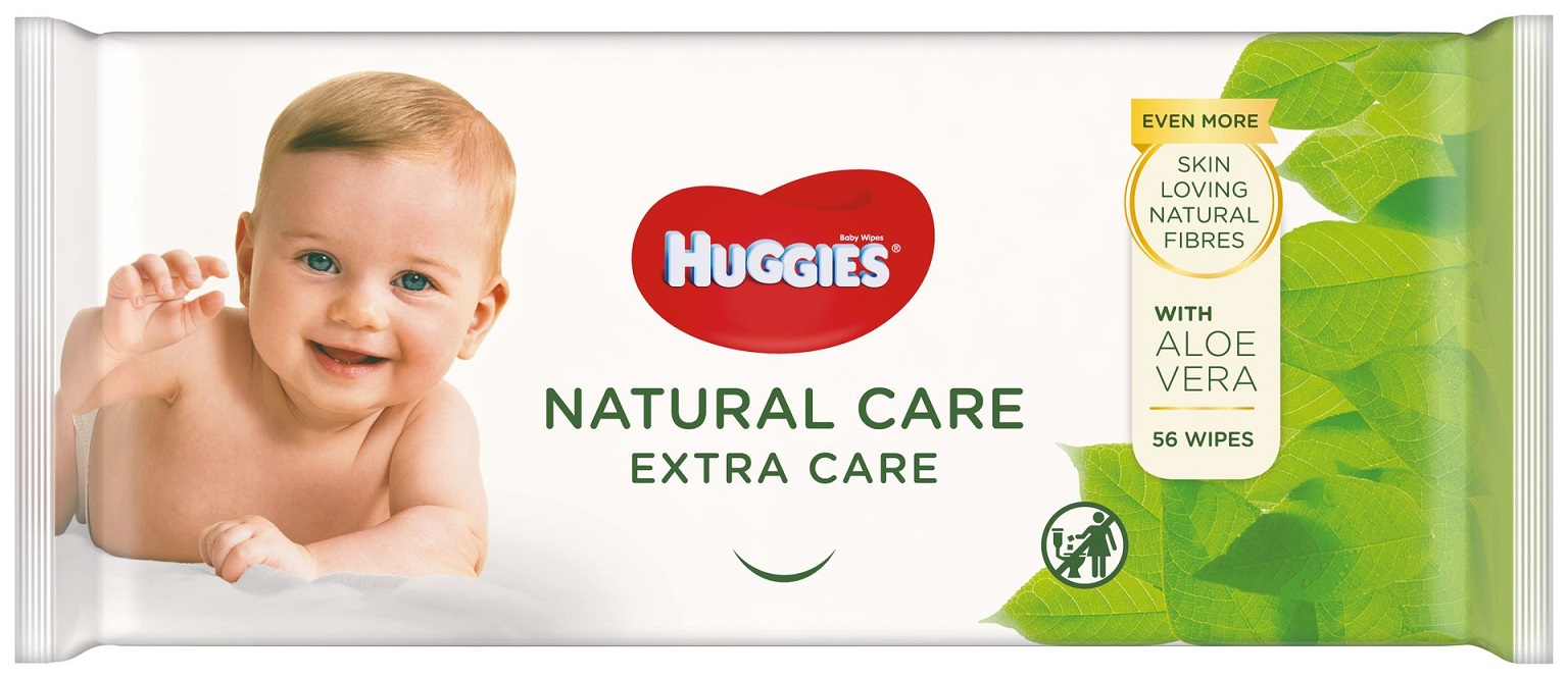 Image of Huggies Natural Care Extra Care Babydoekjes 