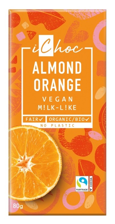 iChoc Almond Orange Melkchocoladereep