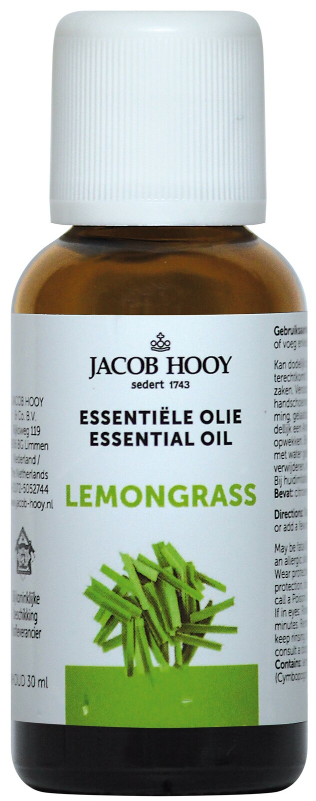 Jacob Hooy Essentiële Olie Lemongrass 30ml