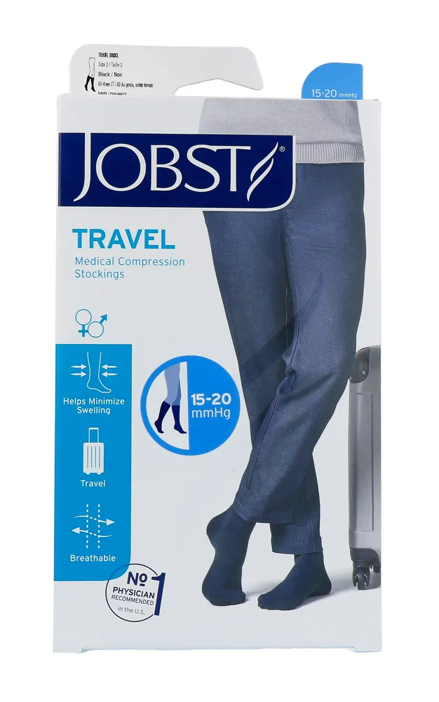 Jobst Travel Socks Zwart 39-40 afbeelding