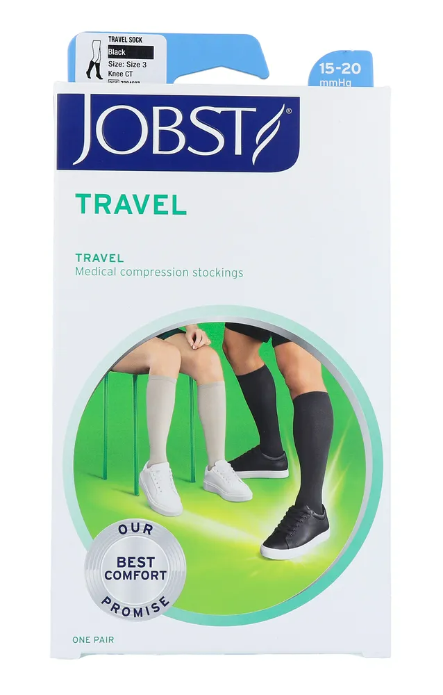 Jobst Travel Socks Zwart 41-42 afbeelding
