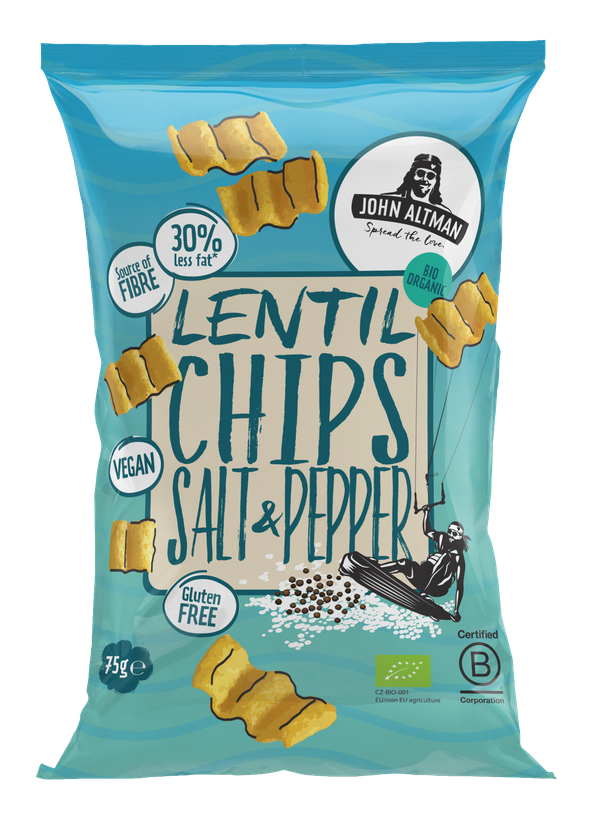 John Altman Lentil Chips Salt & Pepper Bio afbeelding