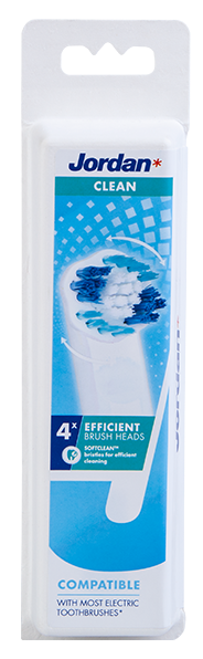 Jordan Clean Efficient Brush Heads Opzetborstels 4-pack