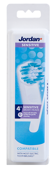 Jordan Sensitive Brush Heads Opzetborstels 4-pack