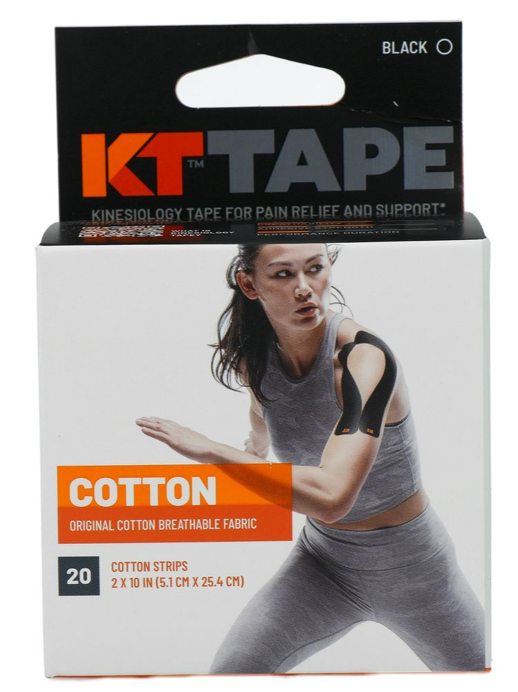 KT Tape Elastic Sports Tape Strips Zwart afbeelding