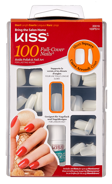 Kiss 100 Full Cover Nails Short Square