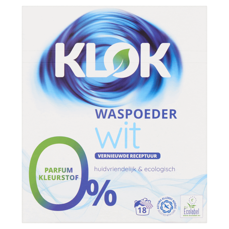 Klok Eco Waspoeder Wit