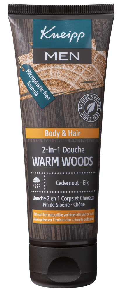 Kneipp Men Body & Hair 2-in-1 Douche Warm Woods Cedernoot Eik afbeelding