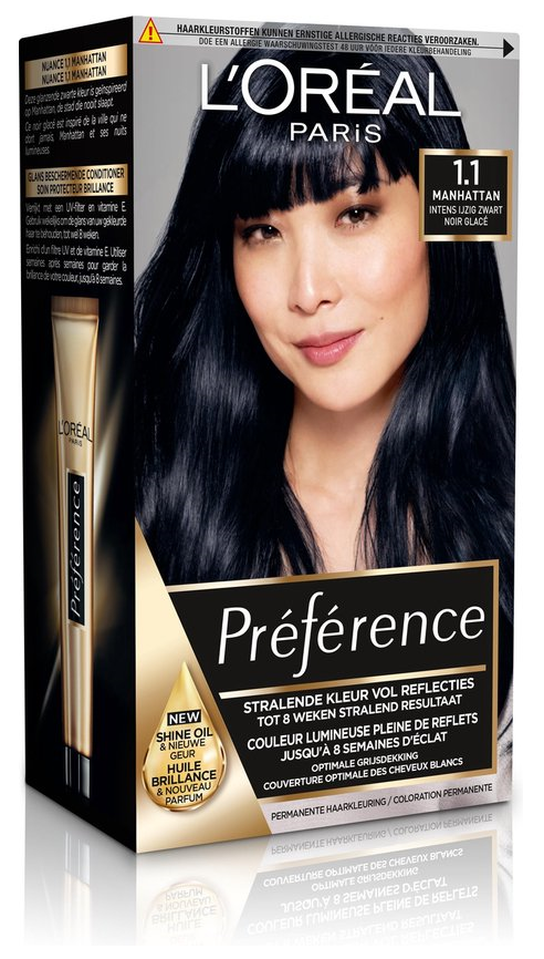 L'Oréal Paris Preference 1.1 Manhattan - Intens IJzig Zwart