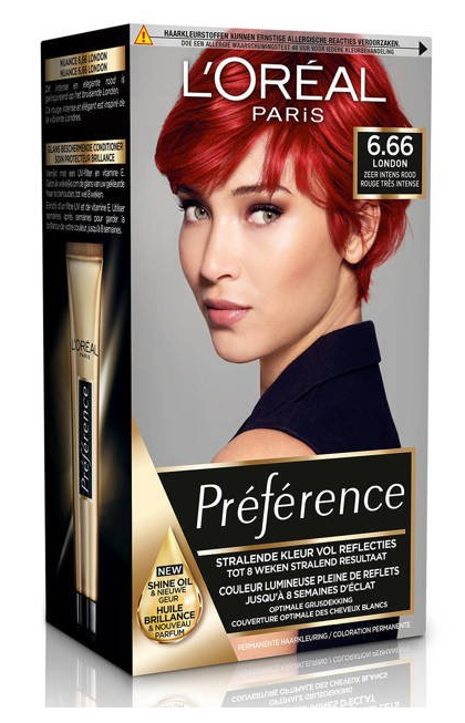 L'Oréal Paris Preference 6.66 London - Zeer Intens Rood