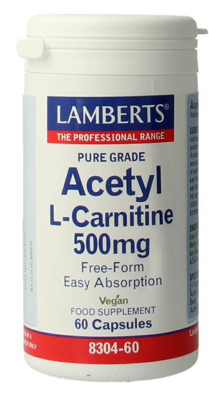 Lamberts Acetyl-L-Carnitine 500mg Capsules afbeelding