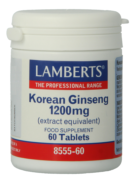 Lamberts Koreaanse Ginseng 1200mg Tabletten afbeelding