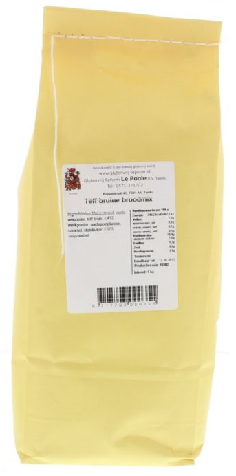 Le Poole Teff Bruine Broodmix 1kg