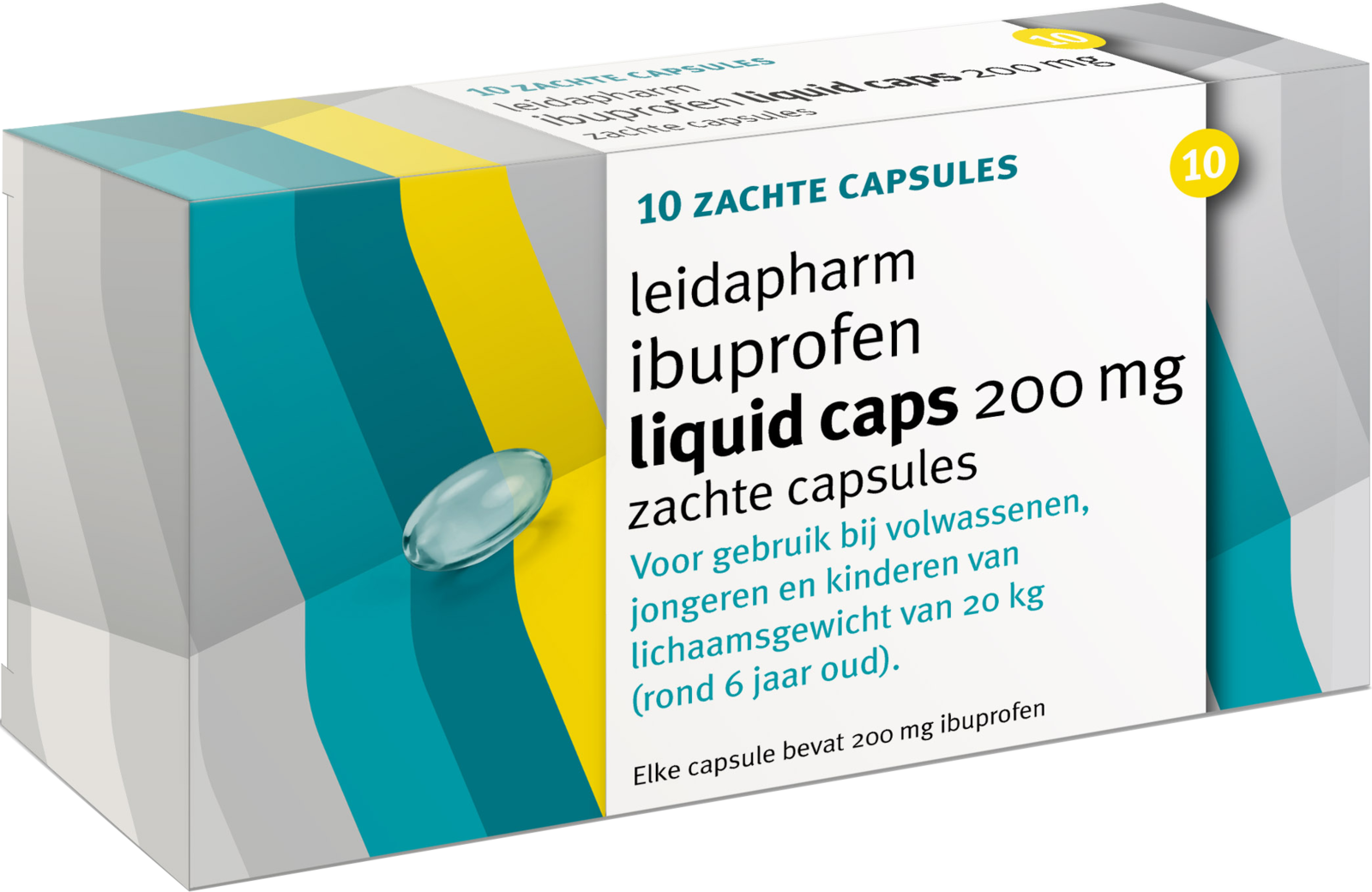 Image of Leidapharm Ibuprofen 200mg Liquid Capsules