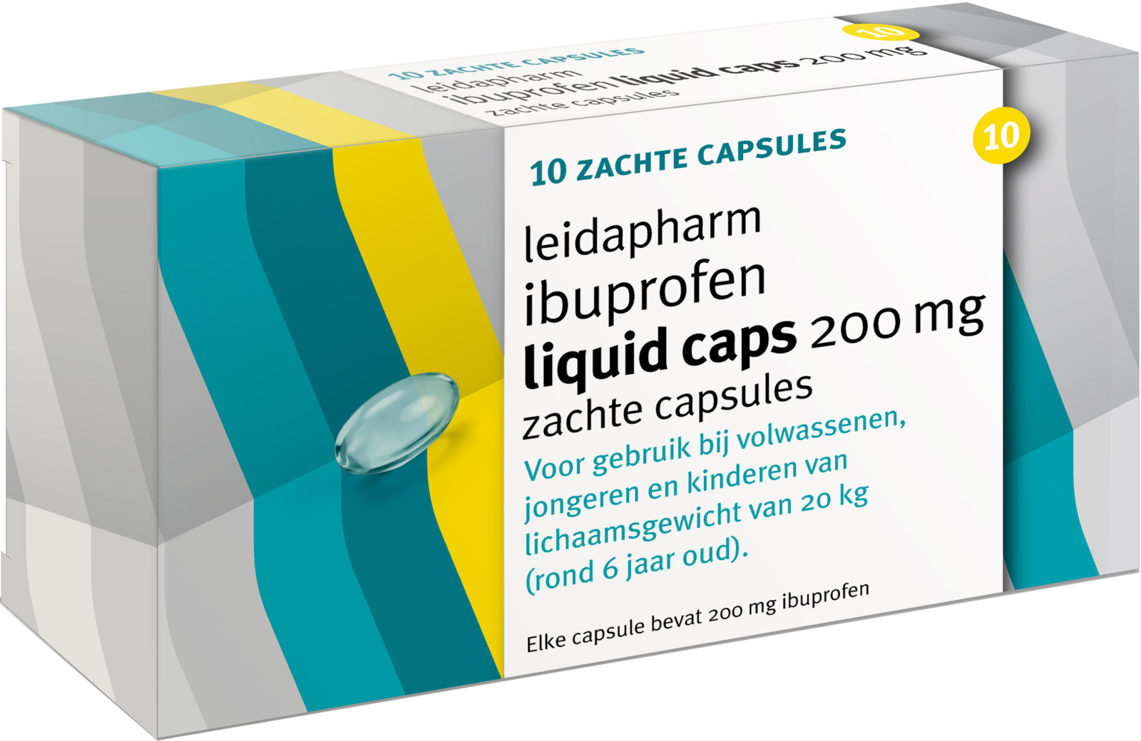 Image of Leidapharm Ibuprofen 200mg Liquid Capsules 