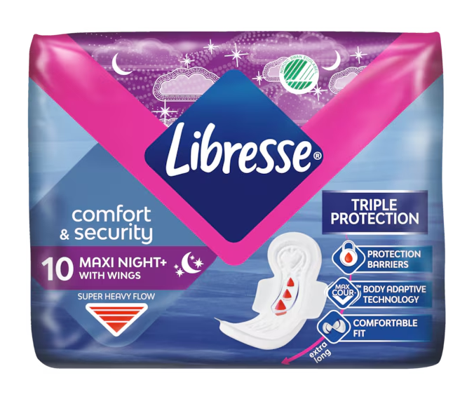 Libresse Comfort & Security Maxi Goodnight Maandverband afbeelding