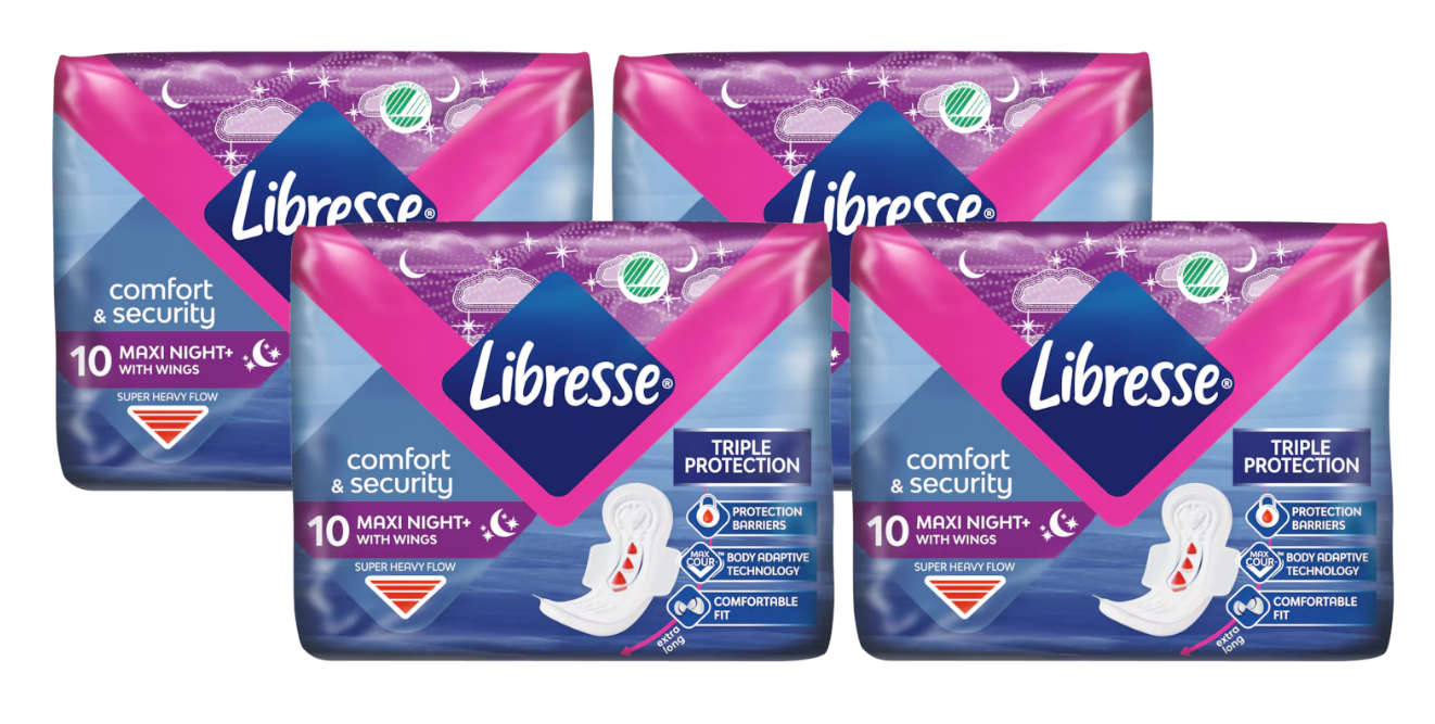Libresse Comfort & Security Maxi Goodnight Maandverband Multiverpakking afbeelding