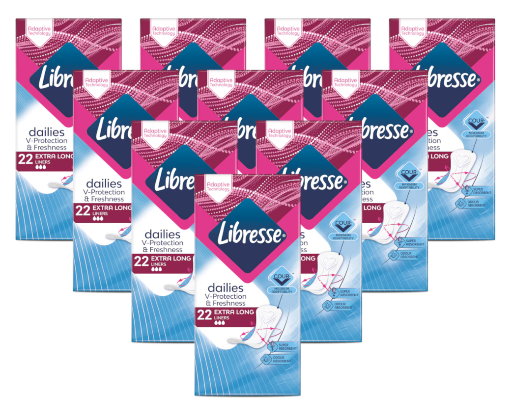 Libresse Dailies Extra Long Inlegkruisjes Multiverpakking afbeelding