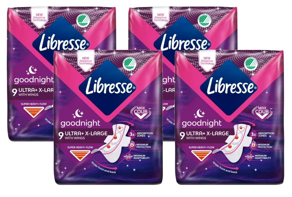 Libresse Ultra Goodnight Maandverband XL Multiverpakking afbeelding