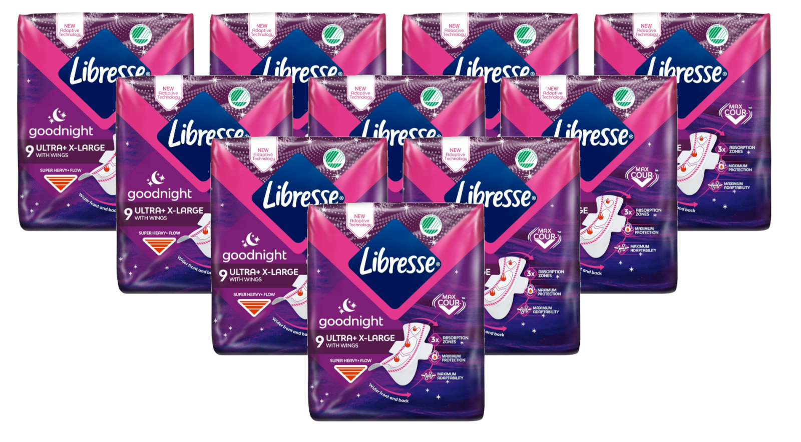 Libresse Ultra Goodnight Maandverband XL Multiverpakking afbeelding