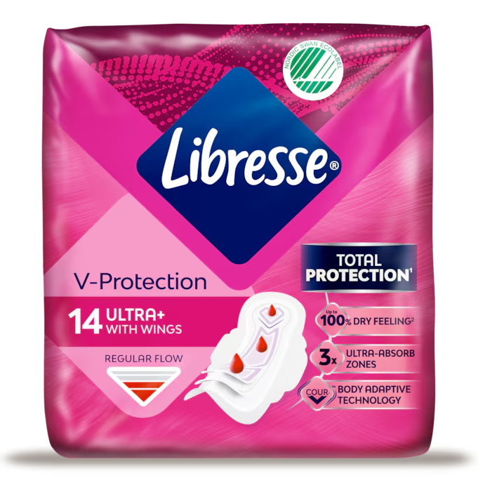 Libresse V-Protection Ultra Thin Normal Wings Maandverband afbeelding