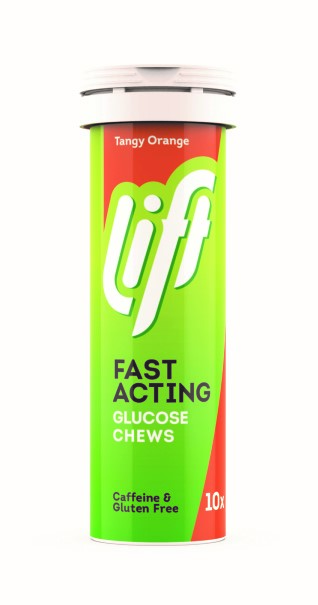 Lift Fast Acting Glucose Kauwtabletten - Sinaasappel