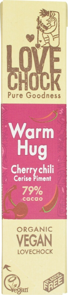 Lovechock Warm Hug Vegan Chocolade | Kers, Cranberry, Kaneel & Cayennepeper