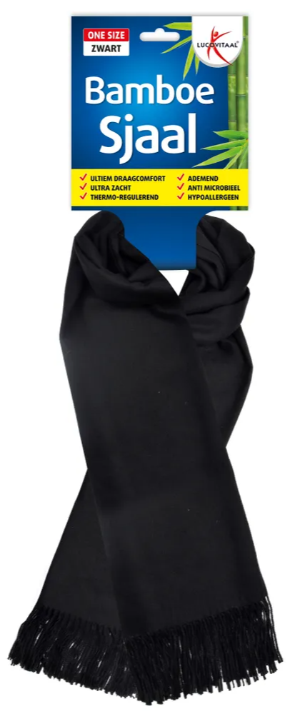 Lucovitaal Bamboe Sjaal Zwart