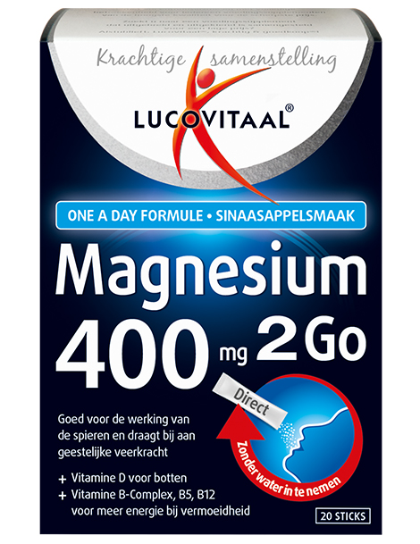 Lucovitaal Magnesium 2Go 400mg Sticks