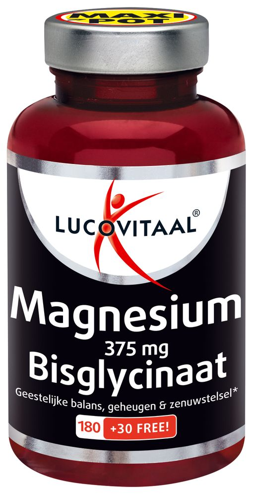 Lucovitaal Magnesium Bisglycinaat 375mg Tabletten afbeelding