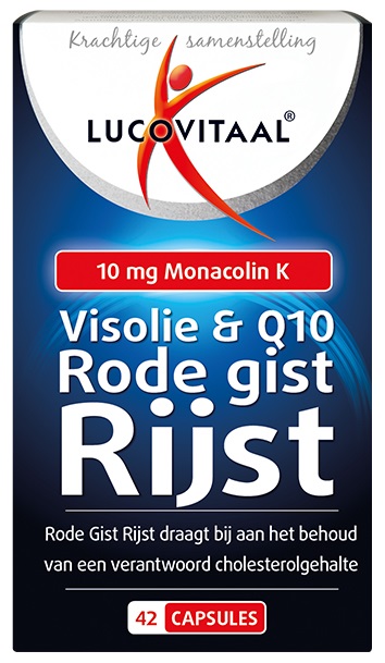 Lucovitaal Rode Gist Rijst met Q10 en Visolie Capsules